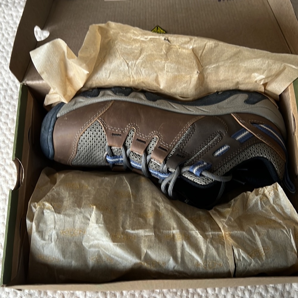 Keen Steens Vent Low Hiking Shoe Brown Leather Womens 8 - Picture 8 of 9